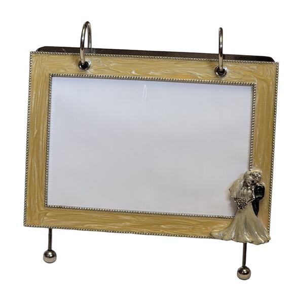 Wedding‎ Photo Album Flip Book Metal Bridal Shower Gift Bride Groom Pictures - Picture 1 of 6